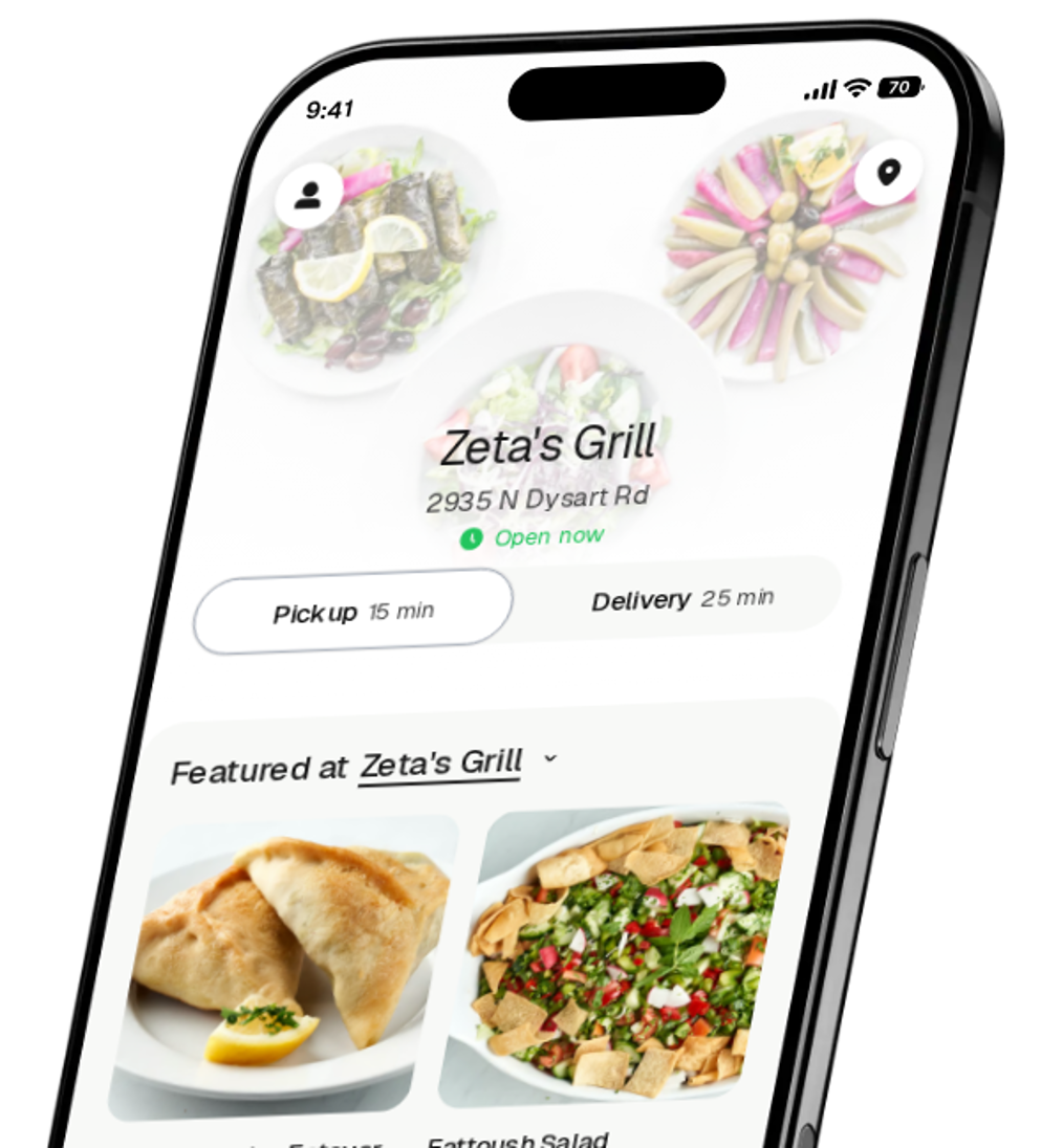Zeta's Grill app preview